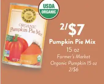 Fresh Thyme Pumpkin Pie Mix offer