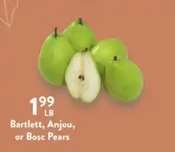 Fresh Thyme Bartlett, Anjou, or Bosc Pears offer