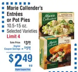 Smart & Final Marie Callender's Entrées or Pot Pies offer