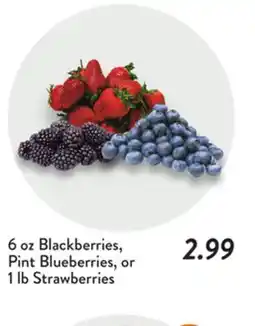Fresh Thyme 6 oz Blackberries, Pint Blueberries, or 1 lb Strawberries offer