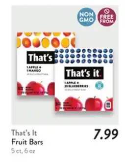 Fresh Thyme That's It Fruit Bars offer