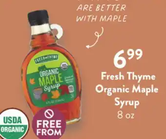 Fresh Thyme Fresh Thyme Organic Maple Syrup offer