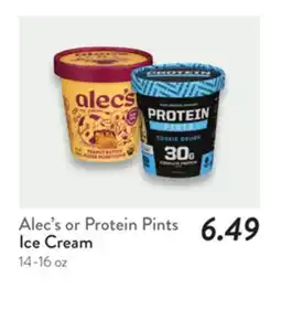 Fresh Thyme Alec's or Protein Pints Ice Cream offer