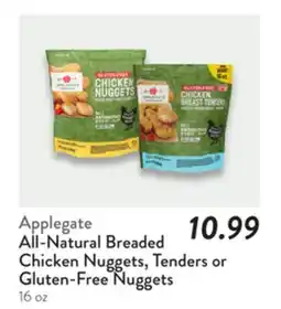Fresh Thyme Applegate All-Natural Breaded Chicken Nuggets, Tenders or Gluten-Free Nuggets offer