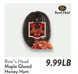 Fresh Thyme Boar's Head Maple Glazed Honey Ham offer