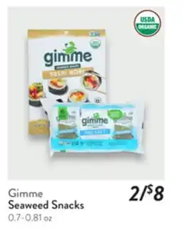 Fresh Thyme Gimme Seaweed Snacks offer