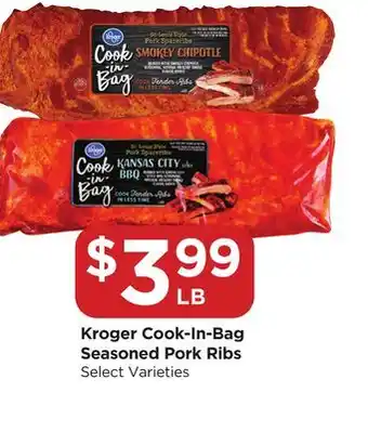 Food 4 Less Kroger Cook-In-Bag Seasoned Pork Ribs offer