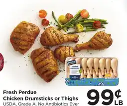 Food 4 Less Fresh Perdue Chicken Drumsticks or Thighs offer