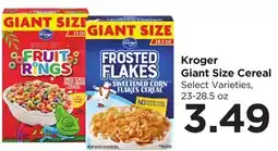 Food 4 Less Kroger Giant Size Cereal offer