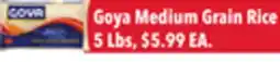 Tony’s Fresh Market Goya Medium Grain Rice offer