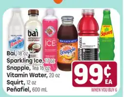 Tony’s Fresh Market Bai, 18oz Sparkling Ice, 17oz Snapple, Tea 16oz Vitamin Water, 600mL offer