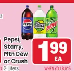 Tony’s Fresh Market Pepsi, Starry, Mtn Dew or Crush offer