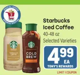 Tony’s Fresh Market Starbucks Iced Coffee offer