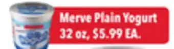 Tony’s Fresh Market Merve Plain Yogurt offer
