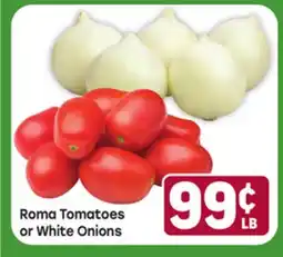 Tony’s Fresh Market Roma Tomatoes or White Onions offer