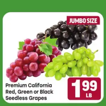 Tony’s Fresh Market Premium California Red, Green or Black Seedless Grapes offer