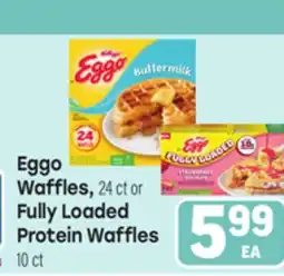 Tony’s Fresh Market Eggo Waffles, 24 ct or Fully Loaded Protein Waffles 10 ct offer
