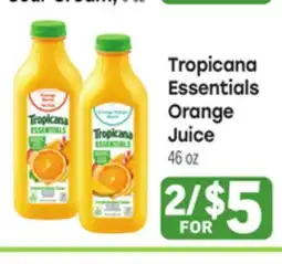Tony’s Fresh Market Tropicana Essentials Orange Juice offer