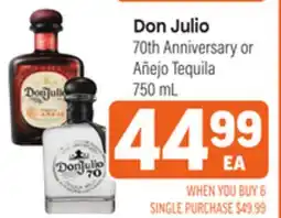 Tony’s Fresh Market Don Julio 70th Anniversary or Añejo Tequila offer