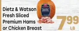 Tony’s Fresh Market Dietz & Watson Fresh & Sliced Premium Hams or Chicken Breast offer