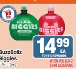 Tony’s Fresh Market BuzzBallz Biggies offer