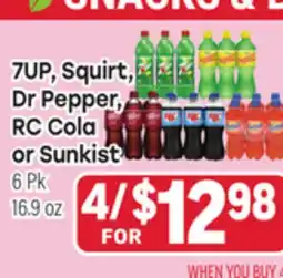 Tony’s Fresh Market 7UP, Squirt, Dr Pepper, RC Cola or Sunkist offer