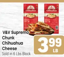 Tony’s Fresh Market V&V Supremo Chunk Chihuahua Cheese offer