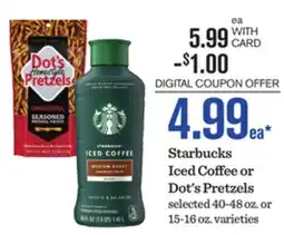 Mariano's Starbucks Iced Coffee or Dot's Pretzels offer