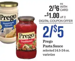 Mariano's Prego Pasta Sauce offer