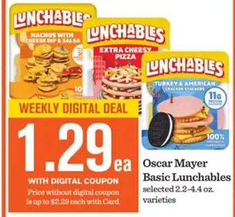 Mariano's Oscar Mayer Basic Lunchables offer