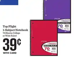 Mariano's Top Flight 1-Subject Notebook offer