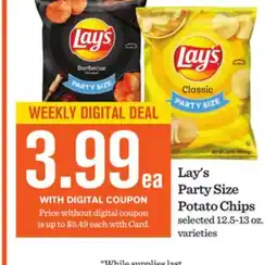 Mariano's Lay's Party Size Potato Chips offer