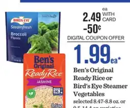 Mariano's Ben's Original Ready Rice or Bird's Eye Steamer Vegetables offer