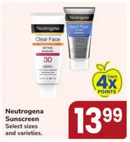Jewel-Osco Neutrogena Sunscreen offer