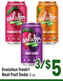 Jewel-Osco Evolution Fresh Real Fruit Soda offer