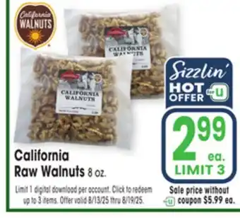 Jewel-Osco California Raw Walnuts offer