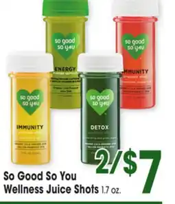 Jewel-Osco So Good So You Wellness Juice Shots offer