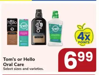 Jewel-Osco Tom's or Hello Oral Care offer