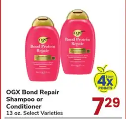 Jewel-Osco OGX Bond Repair Shampoo or Conditioner offer