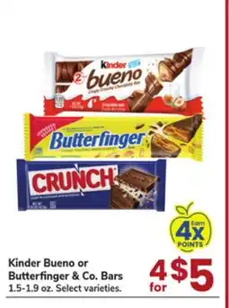 Jewel-Osco Kinder Bueno or Butterfinger & Co. Bars offer