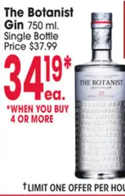 Jewel-Osco The Botanist Gin offer
