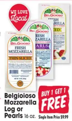 Jewel-Osco Belgioioso Mozzarella Log or Pearls offer