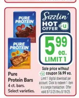 Jewel-Osco Pure Protein Bars offer