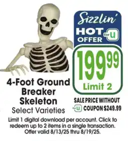 Jewel-Osco 4-Foot Ground Breaker Skeleton offer
