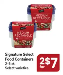 Jewel-Osco Signature Select Food Containers offer