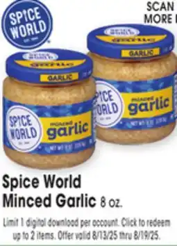 Jewel-Osco Spice World Minced Garlic offer