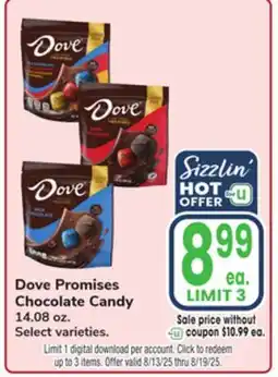 Jewel-Osco Dove Promises Chocolate Candy offer