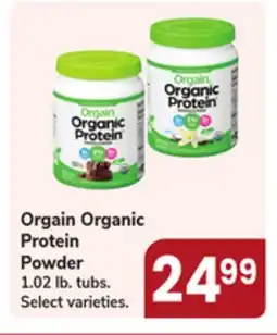 Jewel-Osco Orgain Organic Protein Powder offer