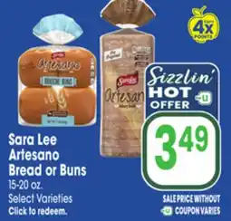 Jewel-Osco Sara Lee Artesano Bread or Buns offer
