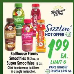 Jewel-Osco Bolthouse Farms Smoothies 15.2 oz. or Super Smoothies 12 oz offer
